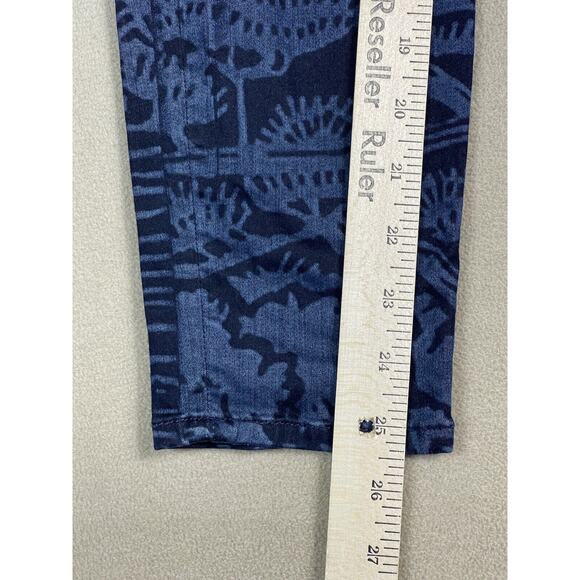 Mother Jeans Womens 24 Blue The Looker Crop The Moon of Tokyo Floral Denim Adult - Picture 5 of 13